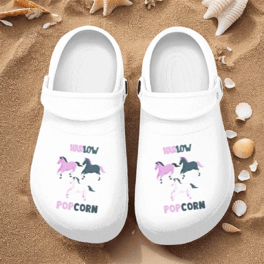 Harlow And Popcorn Merch Popcorn The Pony Nurse Clogs