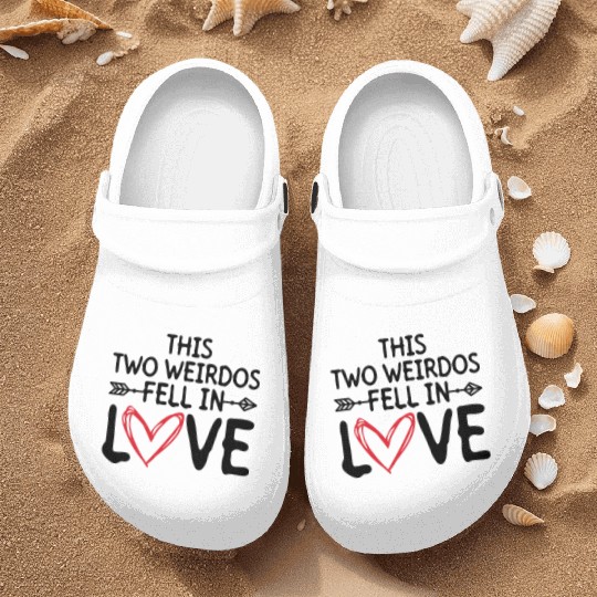 This Two Weirdos Fell In Love - Bride Groom Nurse Clogs