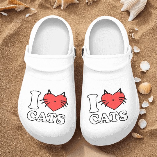 i love cats Nurse Clogs