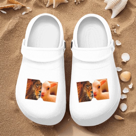 He is the Lion and the Lamb Nurse Clogs