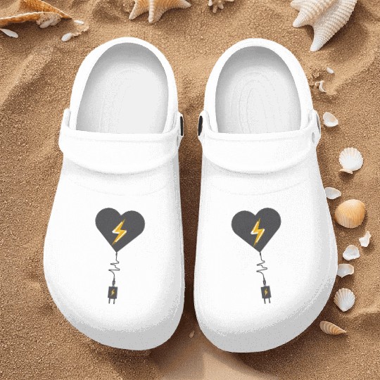 Charging My Heart Good Nurse Clogs show your feeling