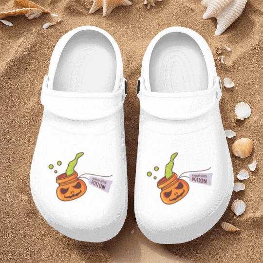 Pumpkin Spice Potion Coffee Enthusiast Halloween Nurse Clogs
