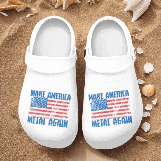 Make America Metal again Heavy Metal Music Nurse Clogs