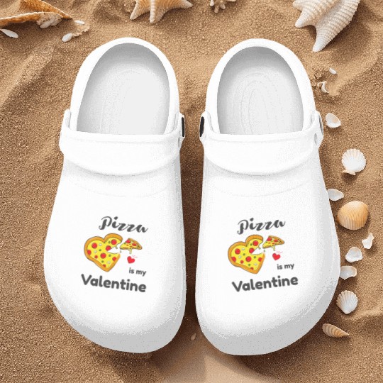 Funny Pizza Is My Valentine557 Nurse Clogs