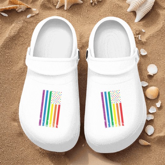 Maine Pride Month Pride Flag LGBT Community LGBTQ Nurse Clogs