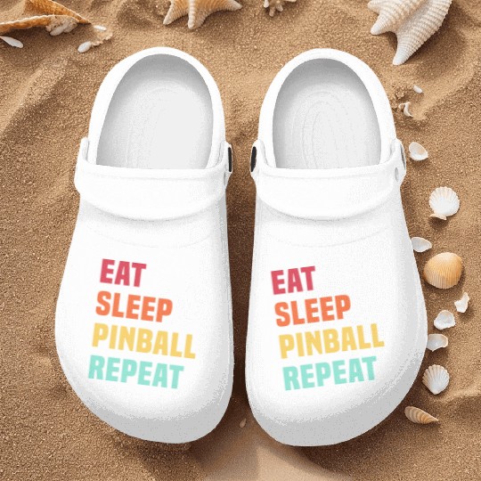 Eat Sleep Pinball Repeat - for Pinball lover Nurse Clogs