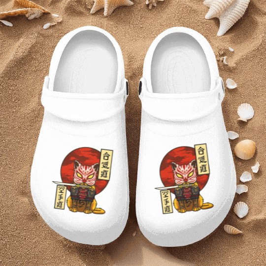 Samurai Cat Nurse Clogs