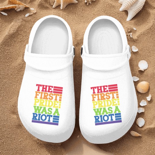 The First Pride Was A Riot, LGBT Rainbow Nurse Clogs