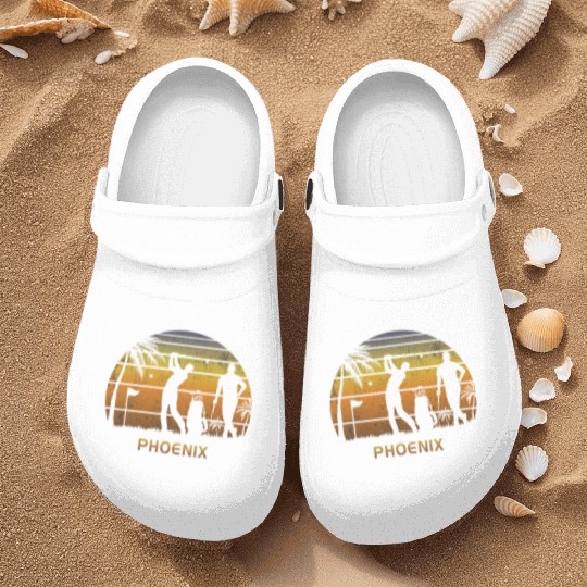 Retro Phoenix Golf Golfing Fan Golfer Gift Nurse Clogs