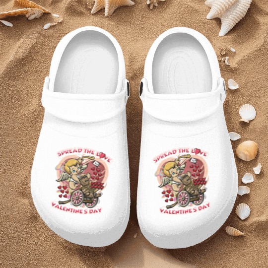 Spread The Love Cupid Arrow Heart Nurse Clogs
