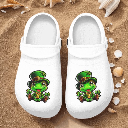 Frog Spells On St. Patrick's Day Nurse Clogs