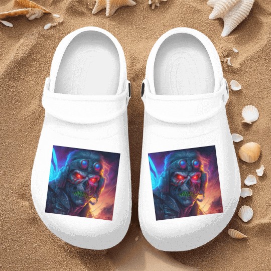 ZOMBIE IRON MAIDEN (version 9) Nurse Clogs