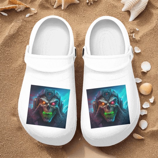 ZOMBIE IRON MAIDEN (version 8) Nurse Clogs