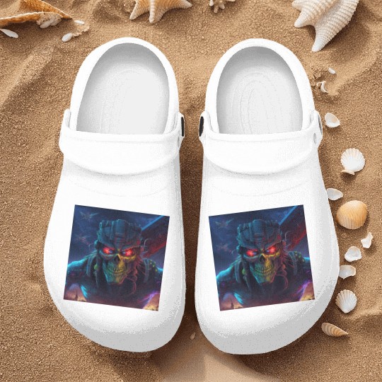 ZOMBIE IRON MAIDEN (version 11) Nurse Clogs