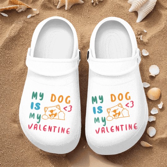 My Dog is my valentine Nurse Clogs