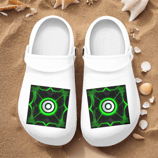 Cyberpunk Inspired Green Theme - The Switch Nurse Clogs