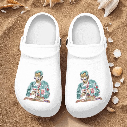 Cool Poker Fans Retro Comic Style Poker Player Nurse Clogs