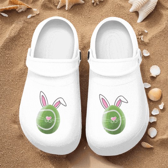 Funny Easter Easter Egg Tennis Tennisball Nurse Clogs