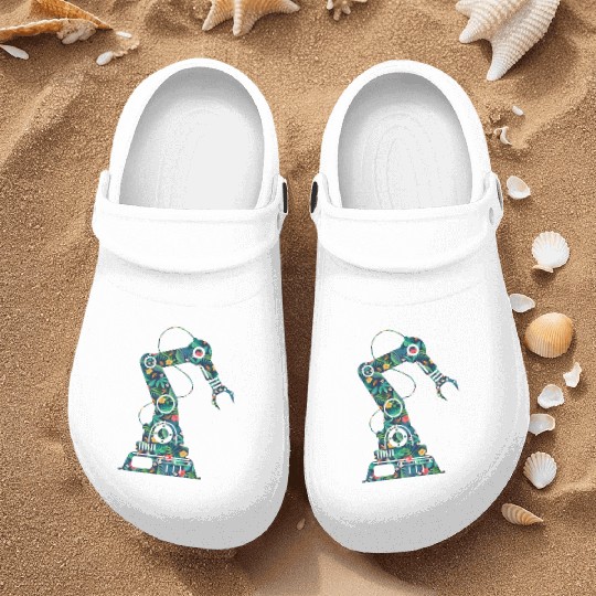 Robot Robotics Engineer Flower Nurse Clogs