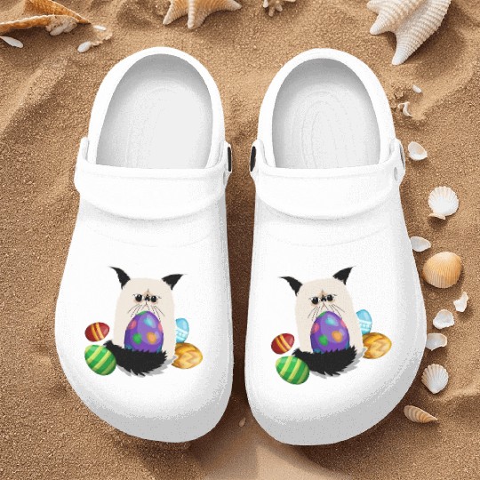 Grumpy Cat Easter Bunny Nope Spring Holiday Nurse Clogs
