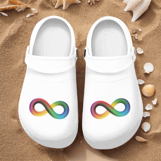 LGBTQ Flag Rainbow Infinity Sign Gay Nurse Clogs