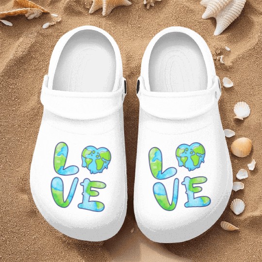 LOVE Earth Day 2023 Cute Earth Lover Kids Nurse Clogs