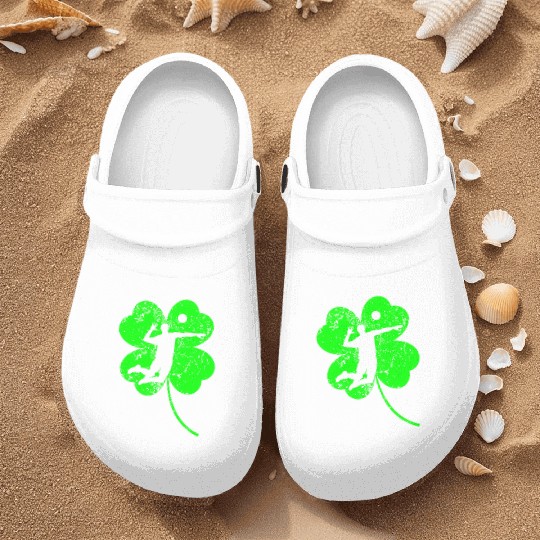 Volleyball St. Patrick's day shamrock Nurse Clogs