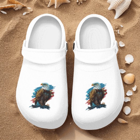 America Is Opportunity American Bald Eagle July 4 Nurse Clogs