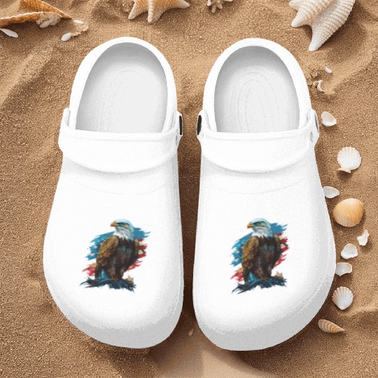 Honor Thy Country American Bald Eagle America USA Nurse Clogs