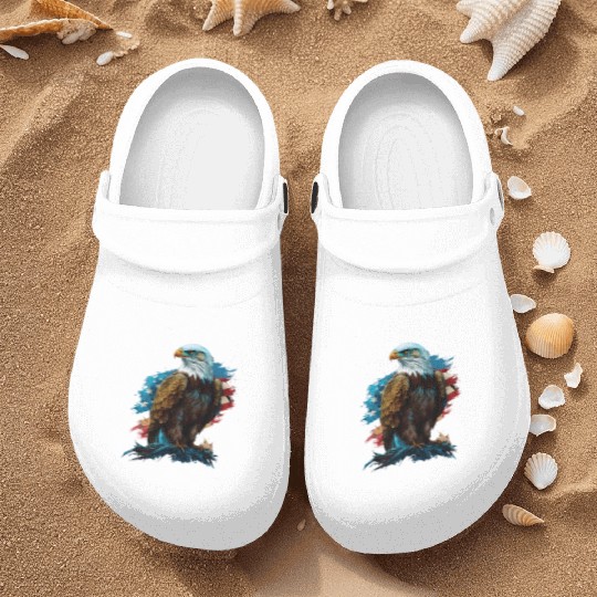 Is This Patriotic Enough American Bald Eagle Nurse Clogs