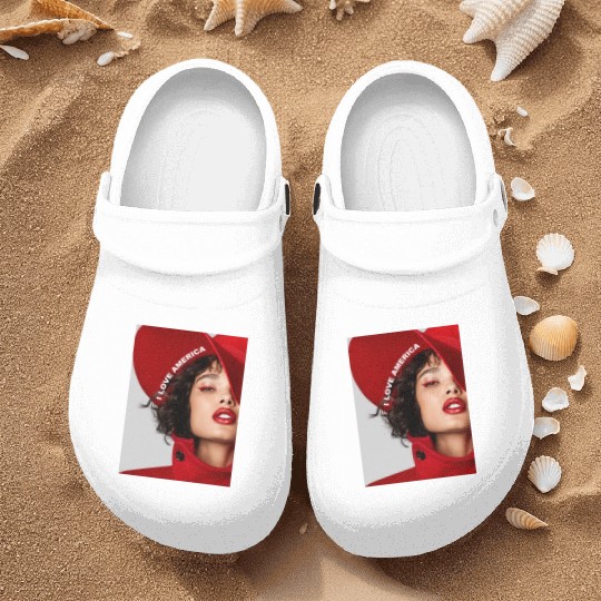 I Love America Nurse Clogs