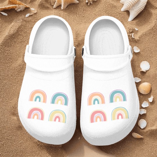 Multi Rainbow Nurse Clogs