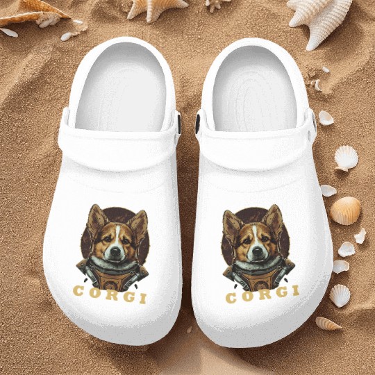 Astronaut Corgi Space Astronomy Galaxy Lover Funny Nurse Clogs