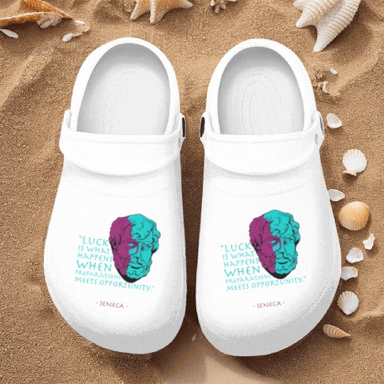 Seneca Stoic Philosophy Quote, Luck Nurse Clogs