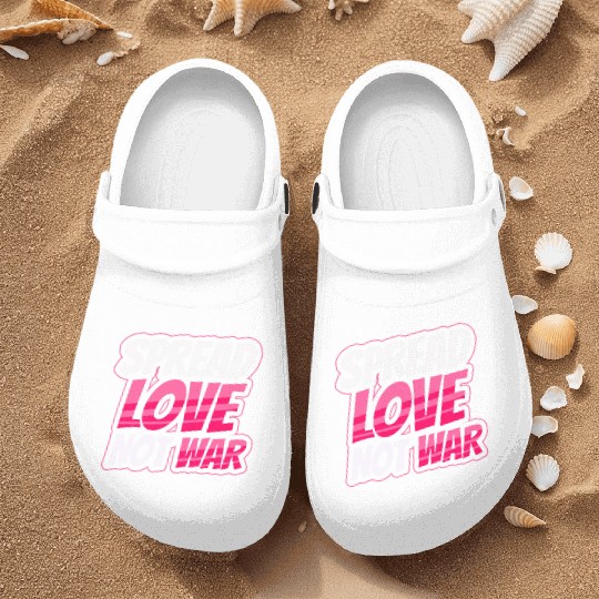 Spread Love Not War Nurse Clogs