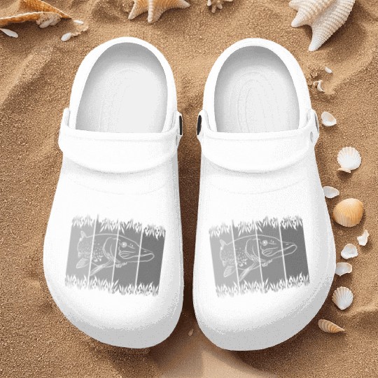 fish - fishing - fishermen Nurse Clogs