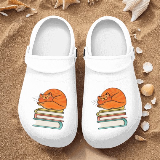 With Books And Cats Life Is Sweet Nurse Clogs