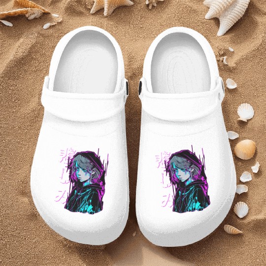 Sad Emo Anime Japanese Aesthetic Vaporwave Nurse Clogs