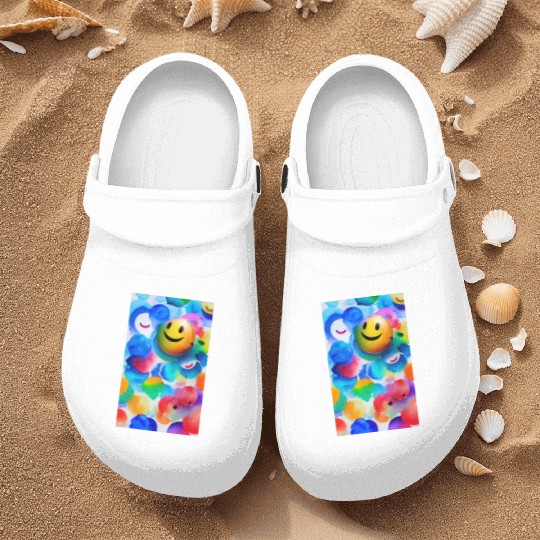 Happiness Colorful Watercolor Modern Art Future Nurse Clogs