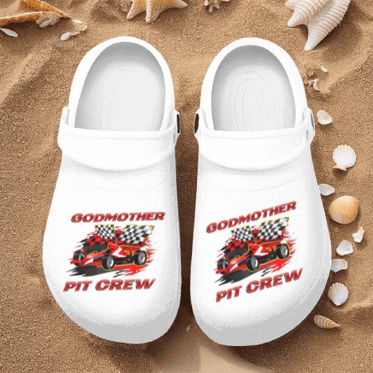 Godmother Pit Crew Race Car Birthday Party Racing Nurse Clogs