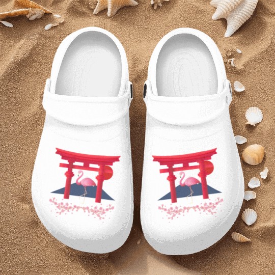 Japanese flamingo Nurse Clogs
