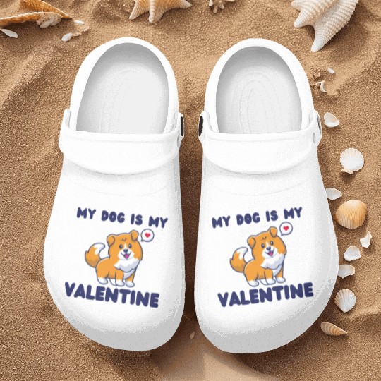 my dog is my valentine for dog lover Nurse Clogs