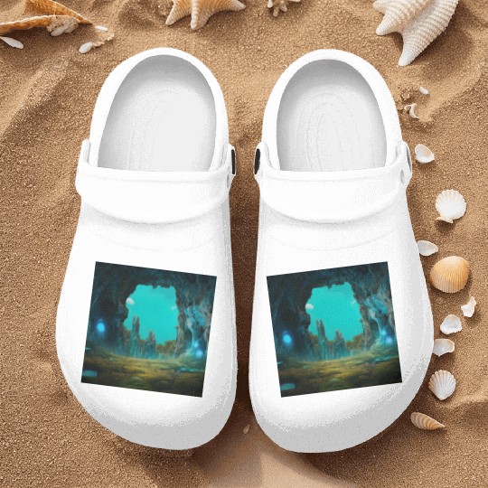 Bioluminescent Underground Landscapes Nurse Clogs