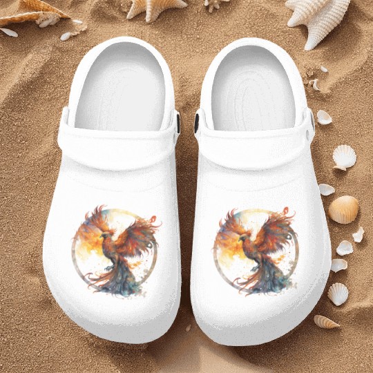 Fire Phoenix Watercolor Clipart Nurse Clogs