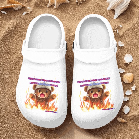 Stay Calm FireFighter Bear Nurse Clogs