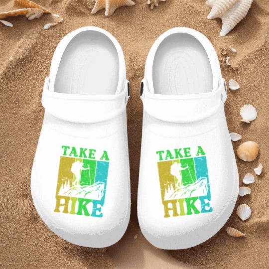 Take a Hike Wanderlust Hiker Hiking Mountains Nurse Clogs