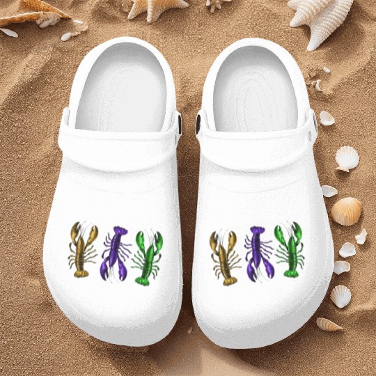 Lobster Mardi Gras Nurse Clogs