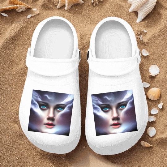 Face in the storm Nurse Clogs