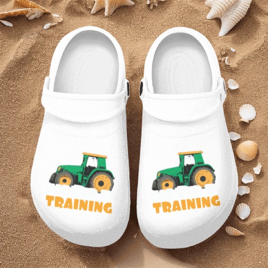 Farmer In Training Tractor Truck Rancher Farm Nurse Clogs