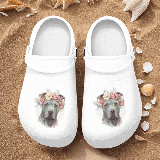 Cute Cane Corso Flower Crown Pet Dog Puppy Nurse Clogs